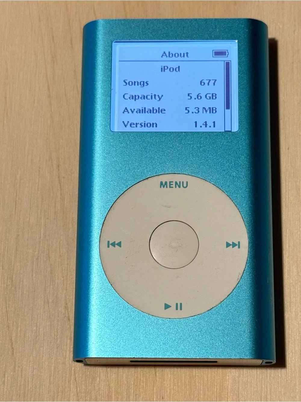 iPod Mini 1st Gen Model:A1051 6GB Blue Tested Good w/676 Song Read Info Below!!